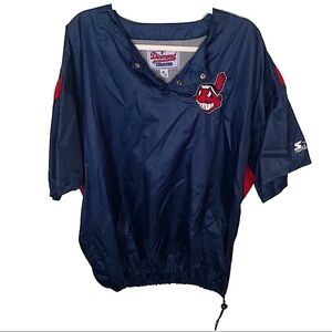 STARTER Cleveland Indians Short Sleeve Windbreaker